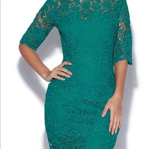 Emerald Green Lace Party Dress